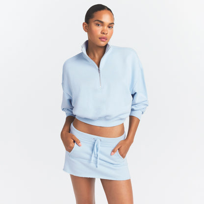 Drapey French Terry Half Zip