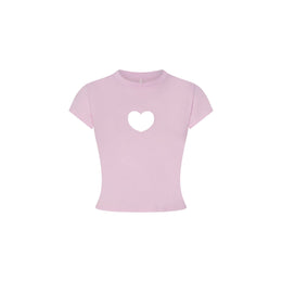 WORN IN JERSEY HEART BABY TEE | BABY PINK