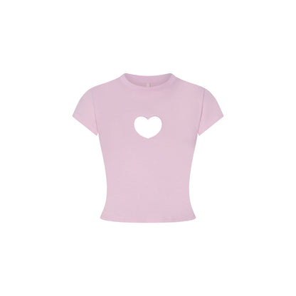 WORN IN JERSEY HEART BABY TEE | BABY PINK