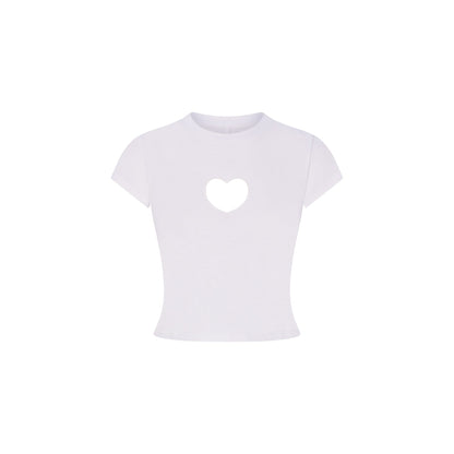 WORN IN JERSEY HEART BABY TEE | SNOW