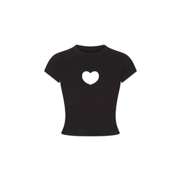 WORN IN JERSEY HEART BABY TEE | WASHED ONYX