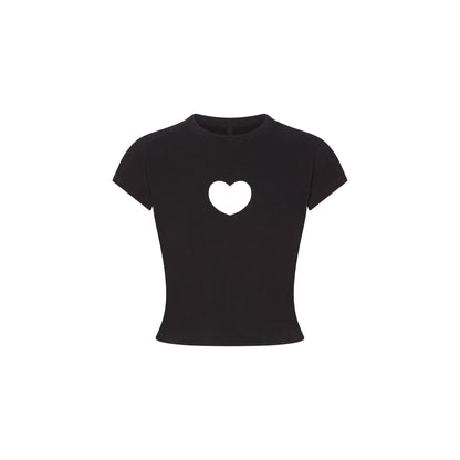 WORN IN JERSEY HEART BABY TEE | WASHED ONYX