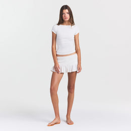 Heavy Pointelle Boatneck Tee