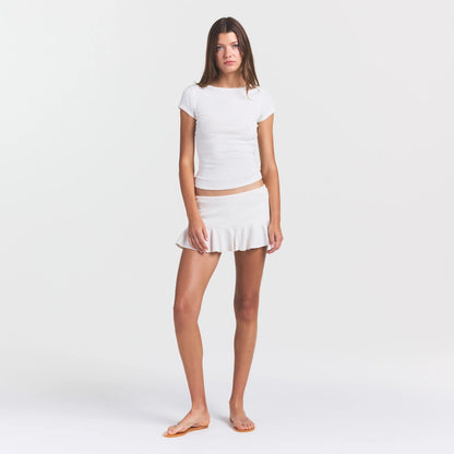 Heavy Pointelle Boatneck Tee