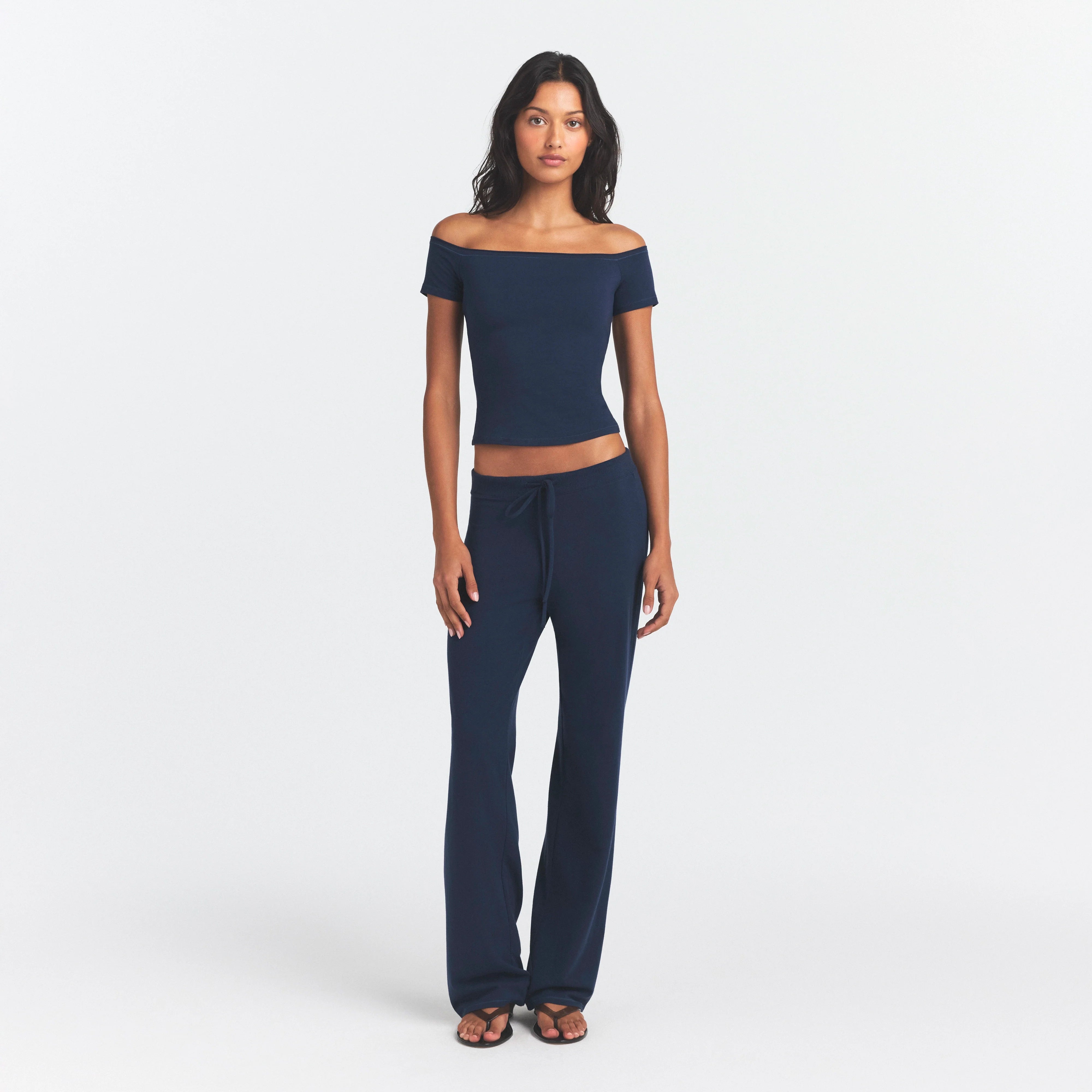 Cotton Jersey Off the Shoulder Top