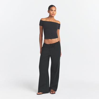 Cotton Jersey Off the Shoulder Top