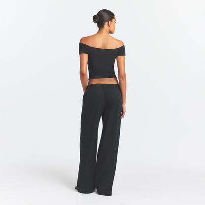 Cotton Jersey Off the Shoulder Top