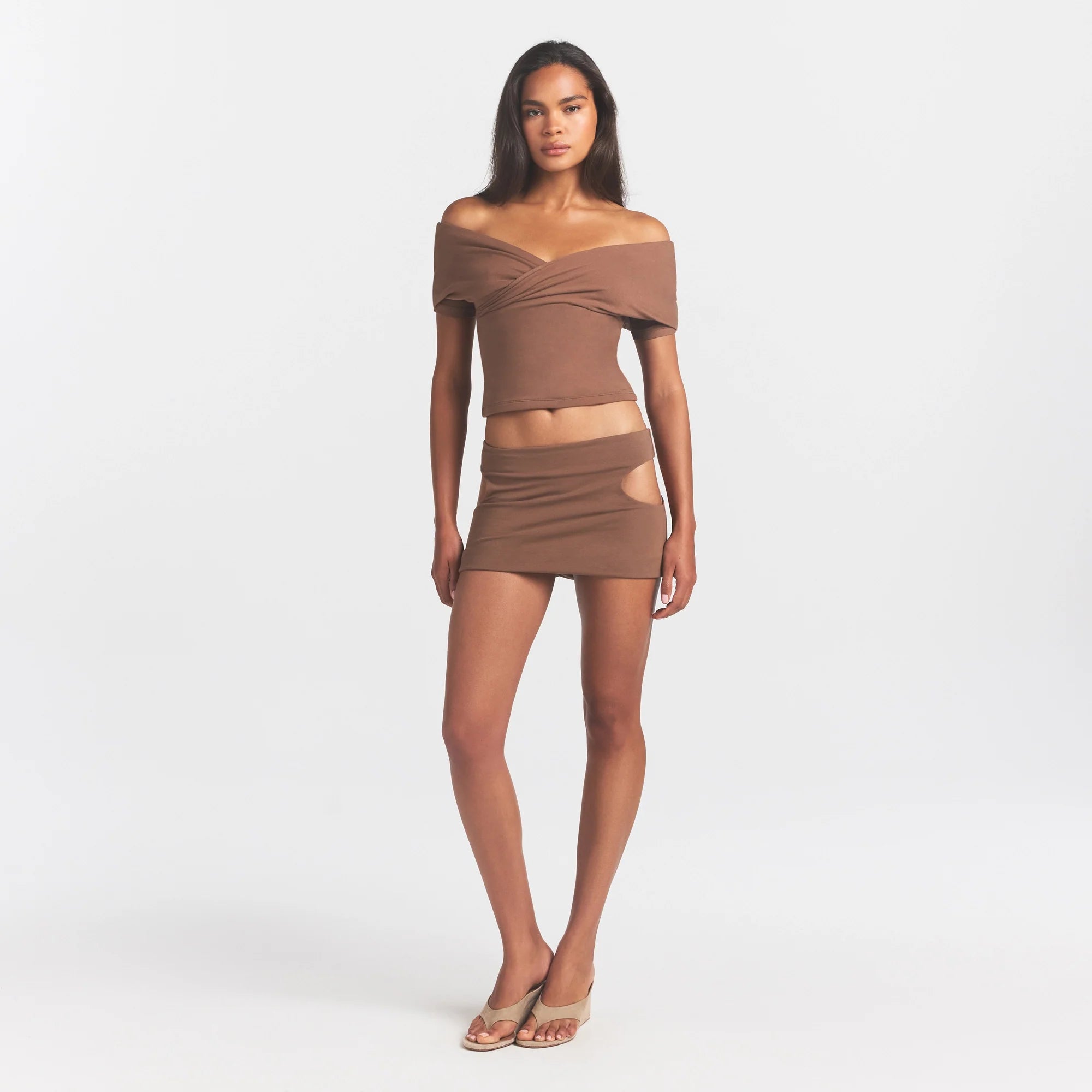 Cotton Jersey Wrap Top
