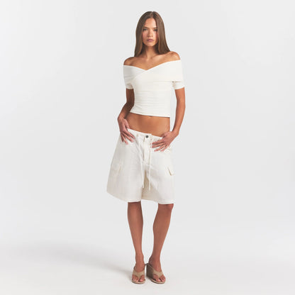 Cotton Jersey Wrap Top