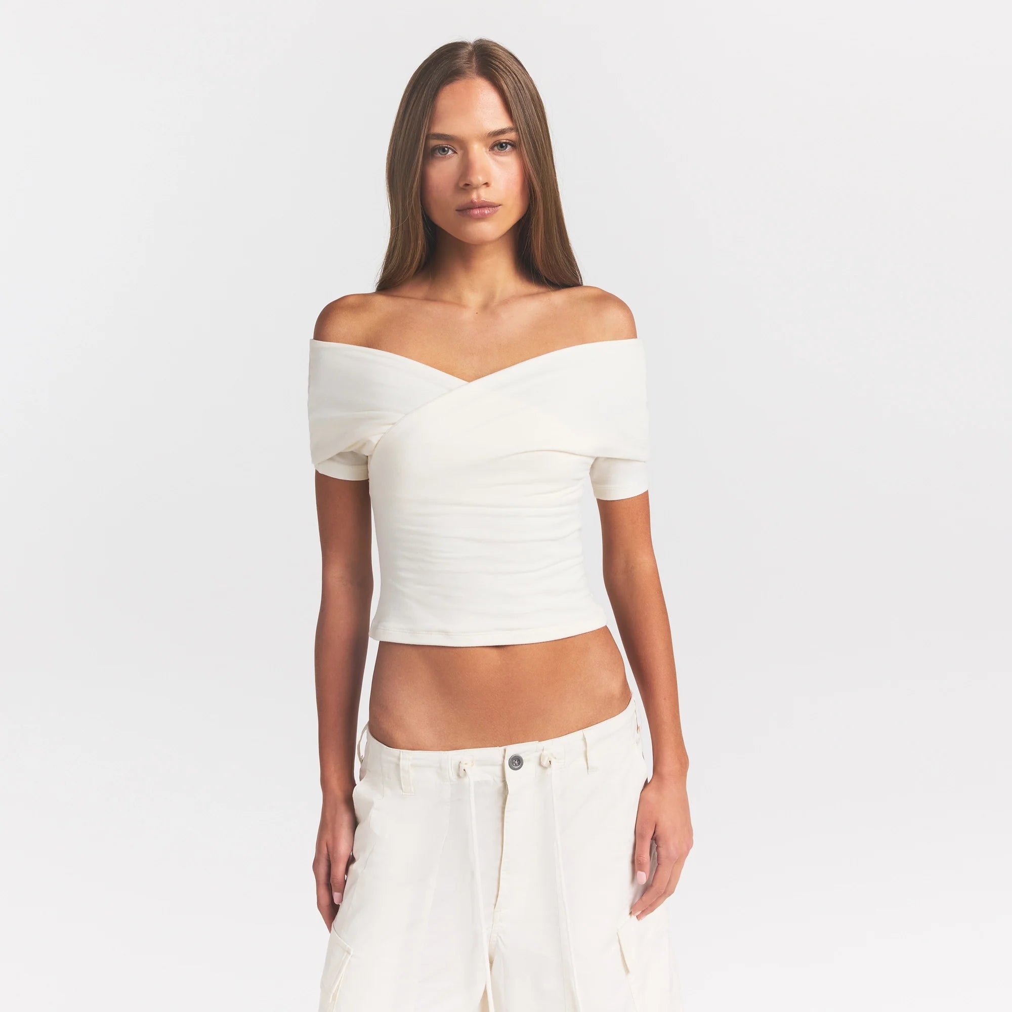 Cotton Jersey Wrap Top