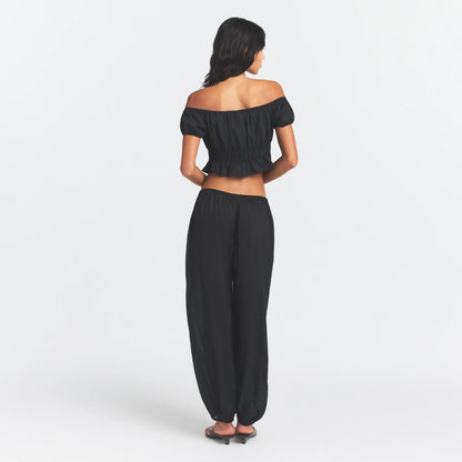Poplin Apparel Off the Shoulder Top