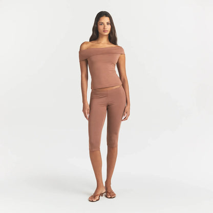 Smooth Layers Asymmetrical Off the Shoulder Top