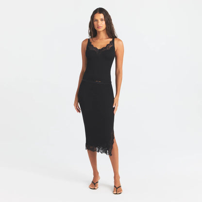 Rib Knit Lace Cami