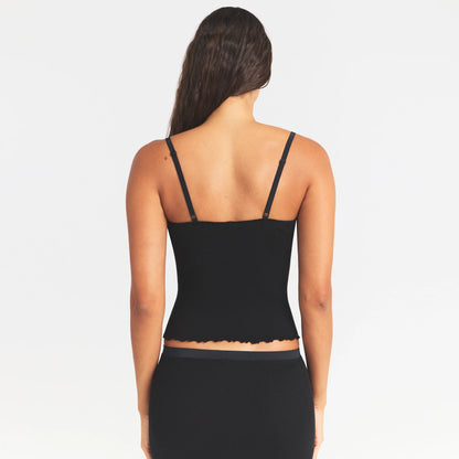 Rib Knit Lace Cami