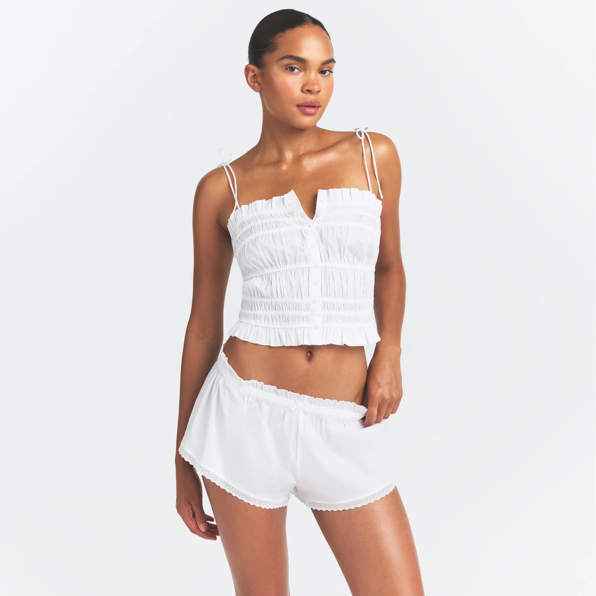 Poplin Apparel Ruffle Cami
