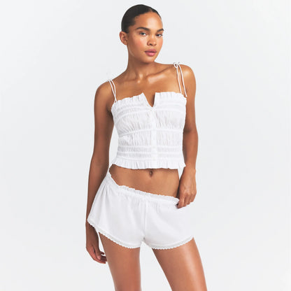 Poplin Apparel Ruffle Cami