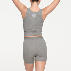 SKIMS FOR TEAM USA COTTON RIB OLYMPIC TANK | HEATHER GREY