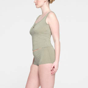 MICRO POINTELLE HENLEY TANK | TALC