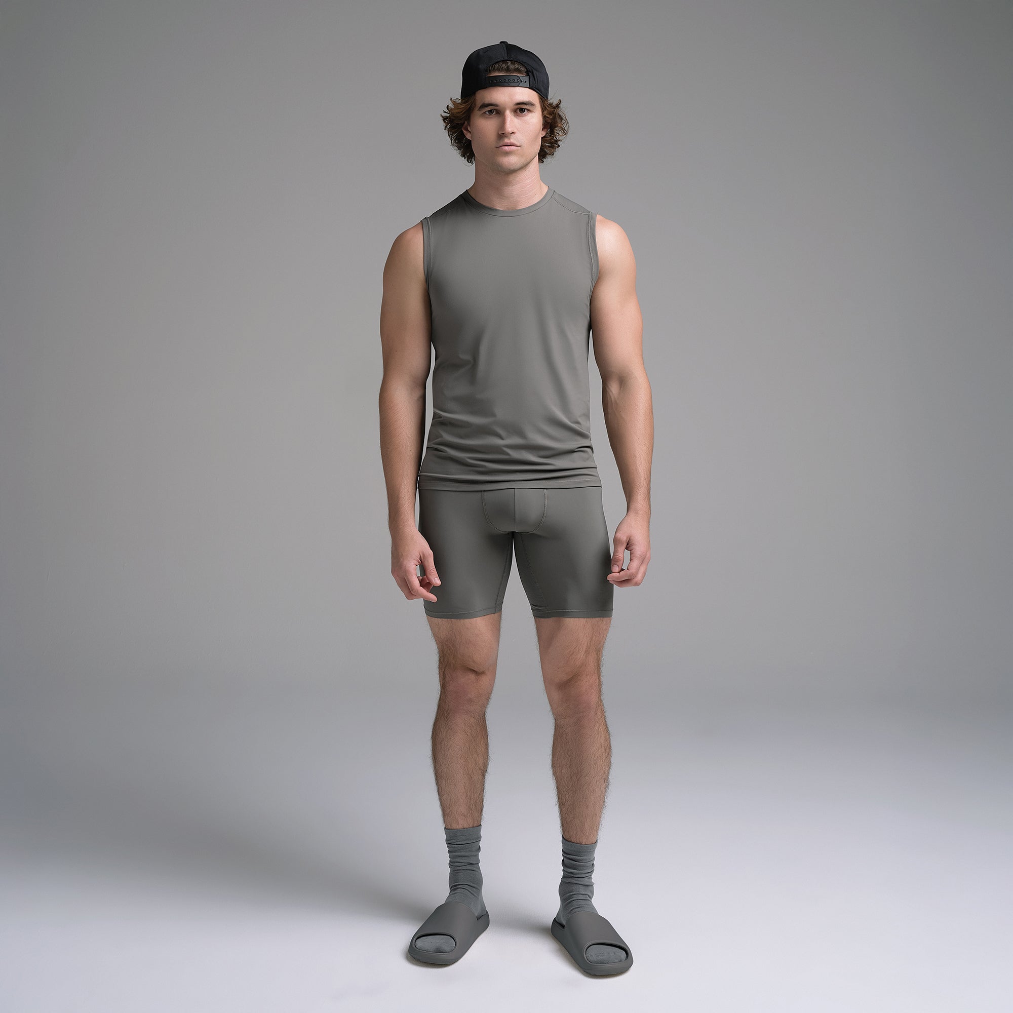 SKIMS FLEX MENS MUSCLE TANK | GUNMETAL