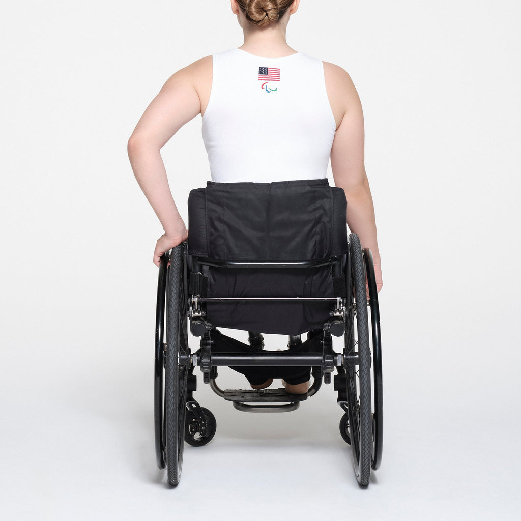 SKIMS FOR TEAM USA COTTON RIB PARALYMPIC TANK | WHITE