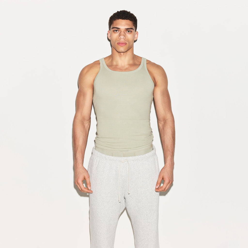 SKIMS COTTON MENS RIB TANK 3-PACK | ARMY MULTI