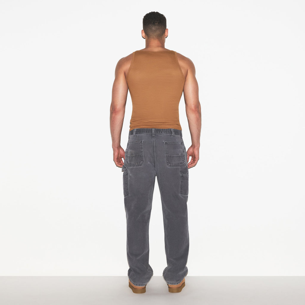 SKIMS COTTON MENS RIB TANK 3-PACK | ECRU RUSSET MULTI