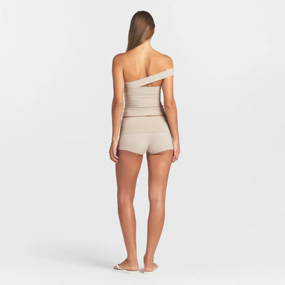 Cotton Jersey Asymmetrical Top