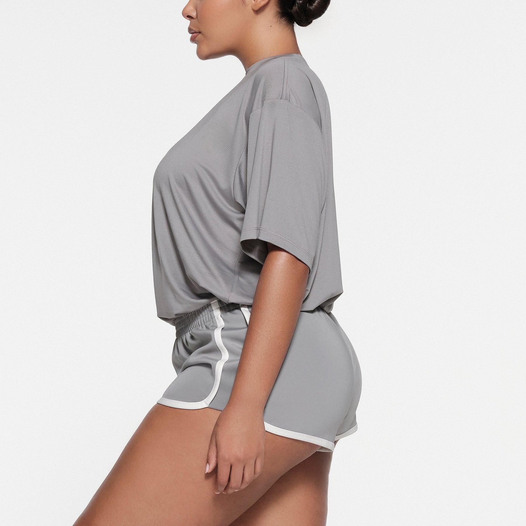 SKIMS TRACK MESH OVERSIZED T-SHIRT | PACIFIC