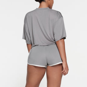 SKIMS TRACK MESH OVERSIZED T-SHIRT | PACIFIC