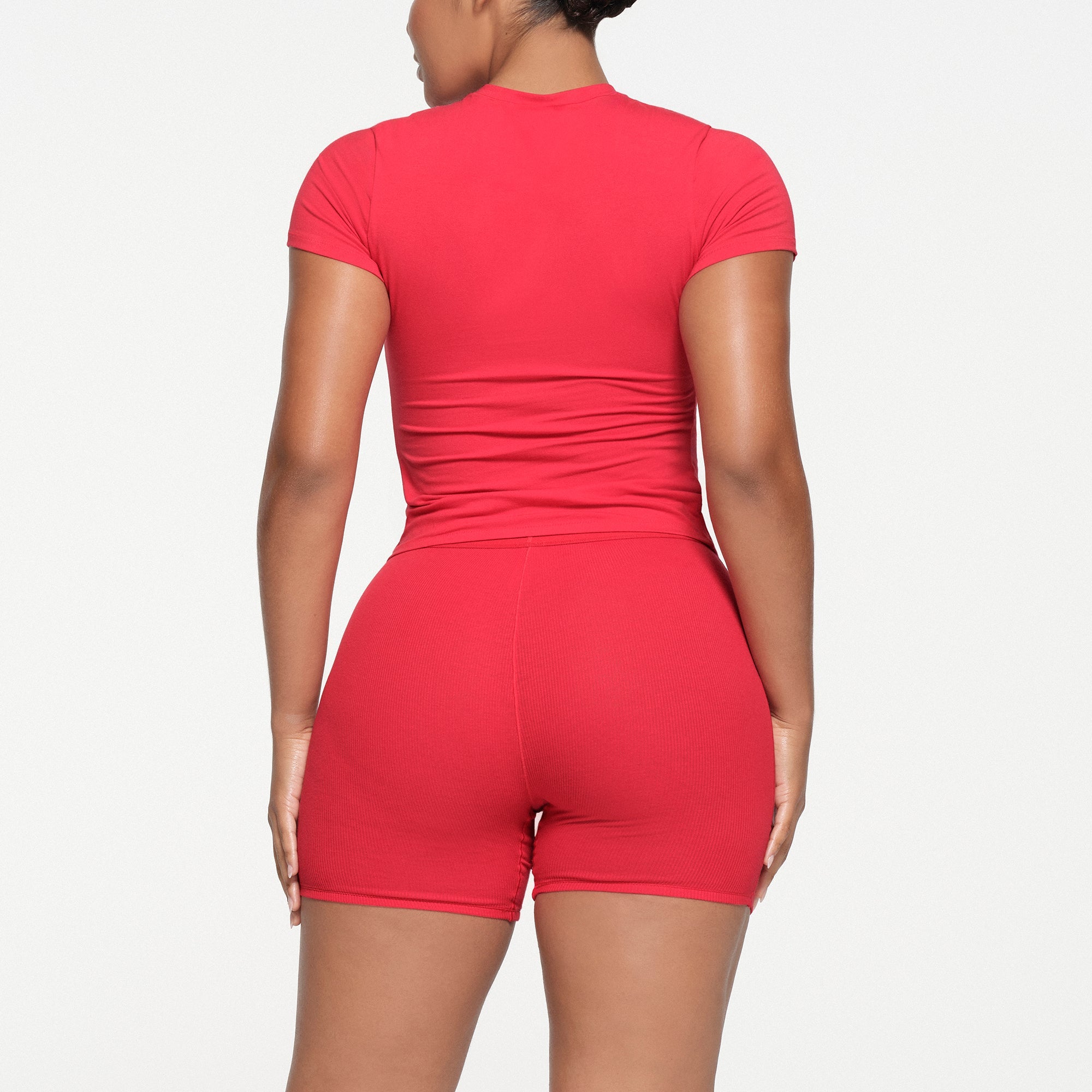 SKIMS FOR TEAM USA COTTON JERSEY OLYMPIC T-SHIRT | RED