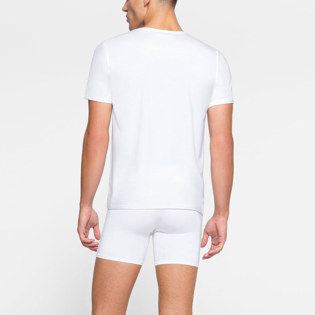 SKIMS STRETCH MENS T-SHIRT 3-PACK | CHALK