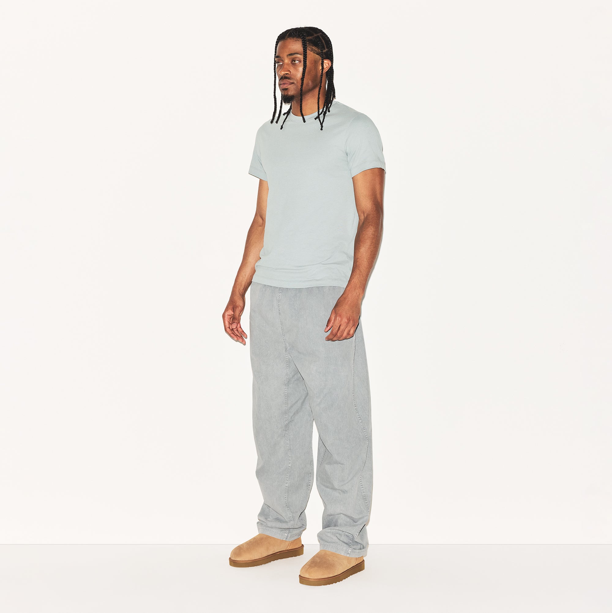 SKIMS COTTON MENS CLASSIC T-SHIRT | MERCURY