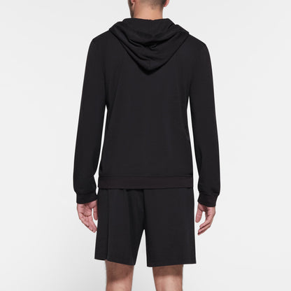 JERSEY LOUNGE MENS ZIP UP HOODIE | OBSIDIAN