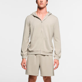 JERSEY LOUNGE MENS ZIP UP HOODIE | SHALE