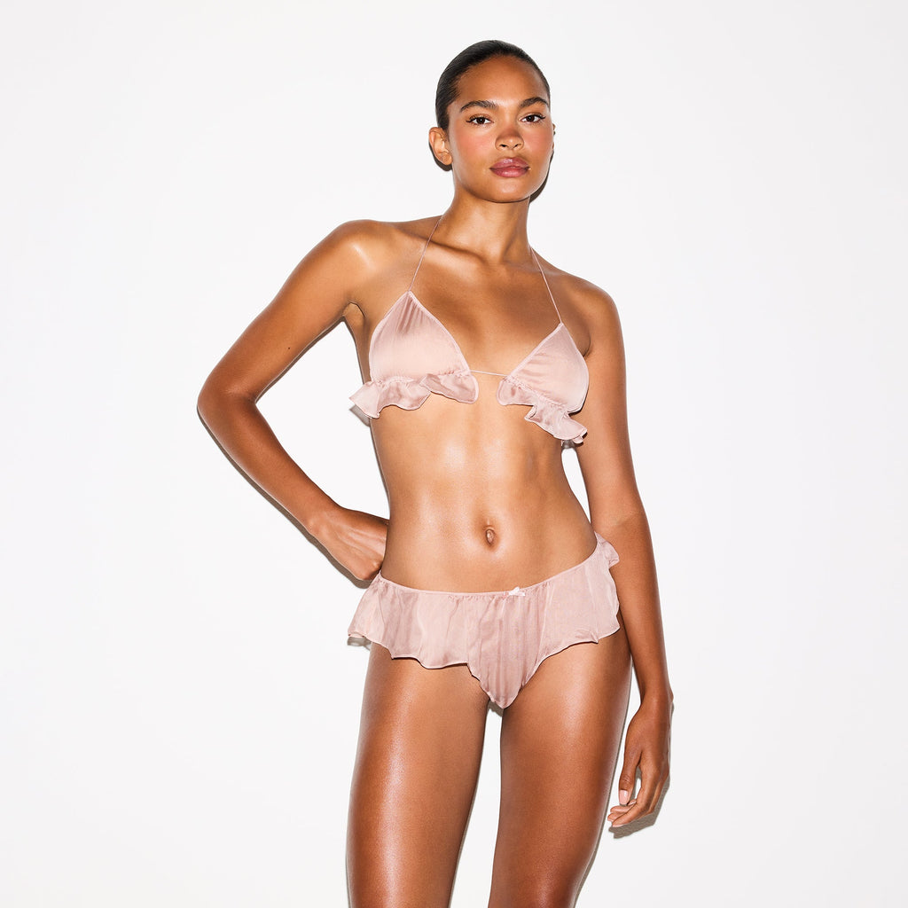 SKIMS ROMANCE HALTER BRALETTE | LIGHT FAWN