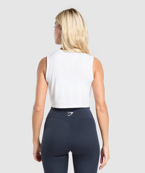 Gymshark Training Crop Tank - White