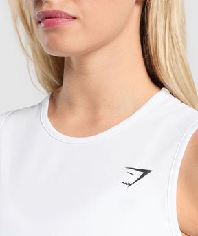 Gymshark Training Crop Tank - White