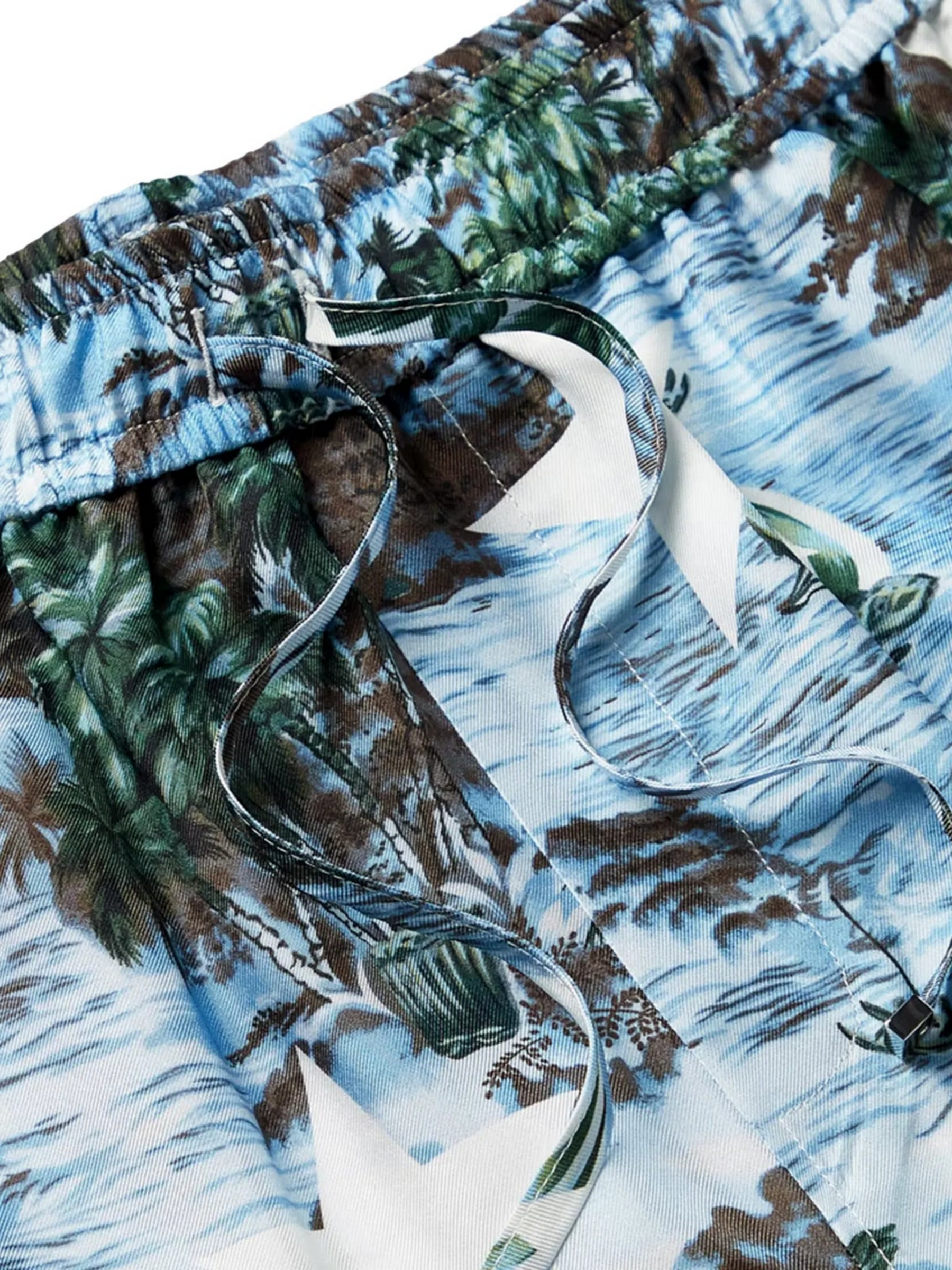 AMIRI TROPICAL STAR SWIM SHORTS BLUE