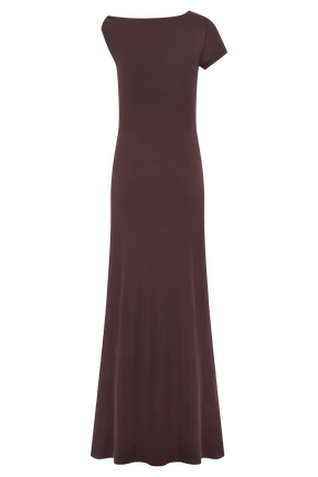 Tamsin Short Sleeve Modal Maxi Dress - Mahogany