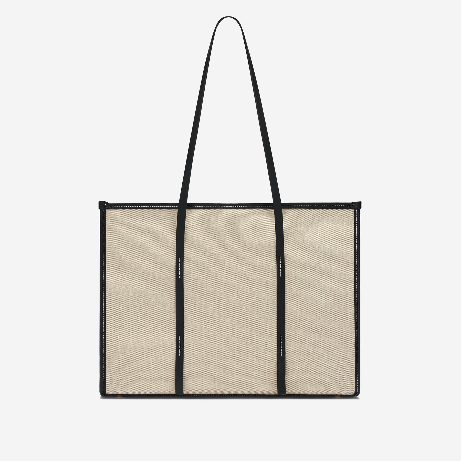 DeMellier The Capri salt & pepper canvas black smooth