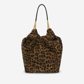 DeMellier The Miami leopard-effect suede & black smooth