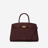 DeMellier The Midi Hudson burgundy small grain