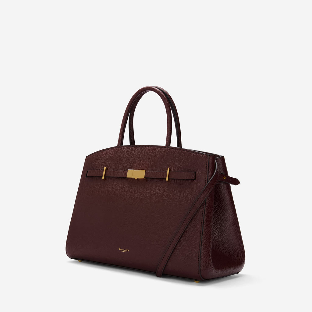 DeMellier The Midi Hudson burgundy small grain