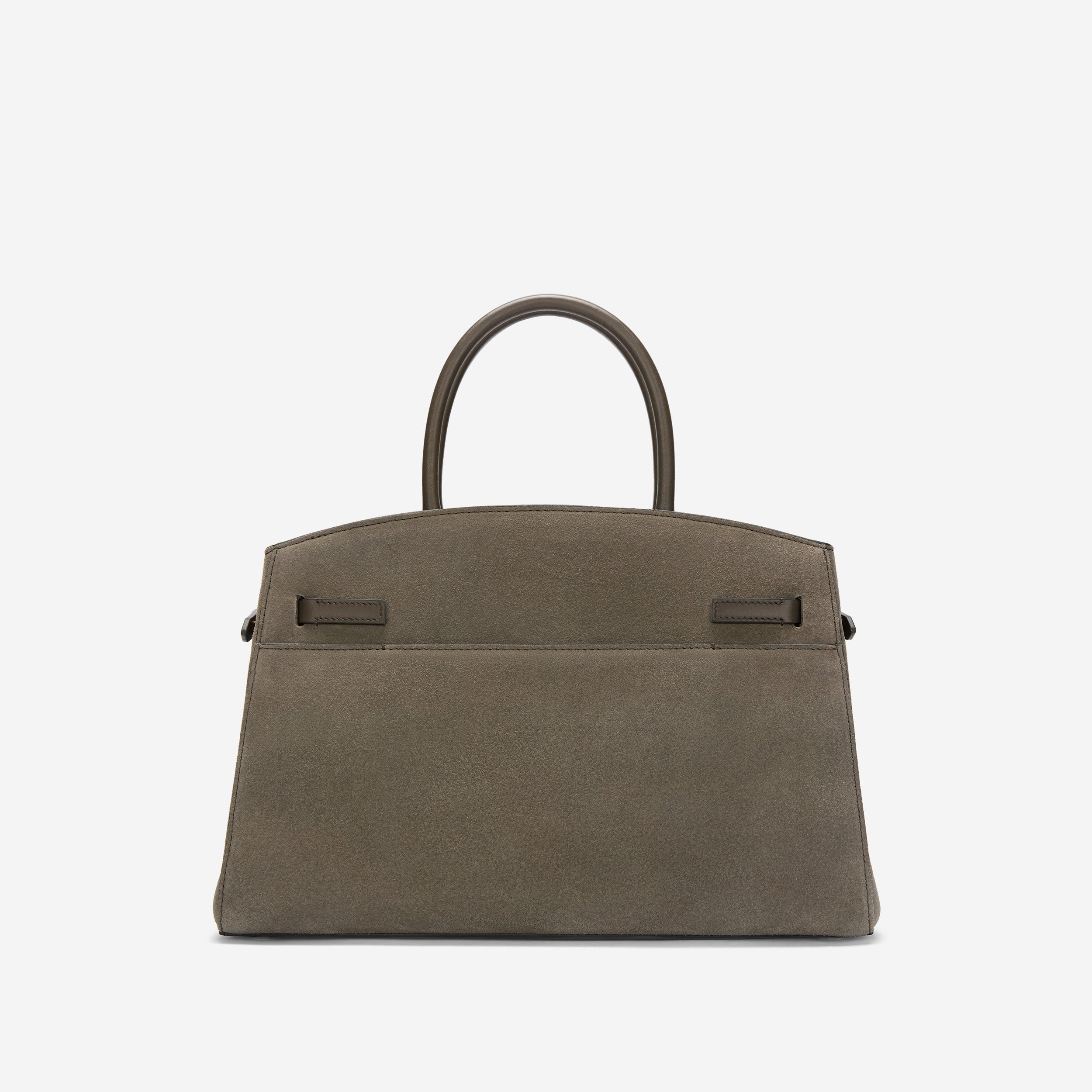 DeMellier The Midi Hudson deep olive suede & deep olive smooth