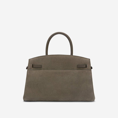 DeMellier The Midi Hudson deep olive suede & deep olive smooth