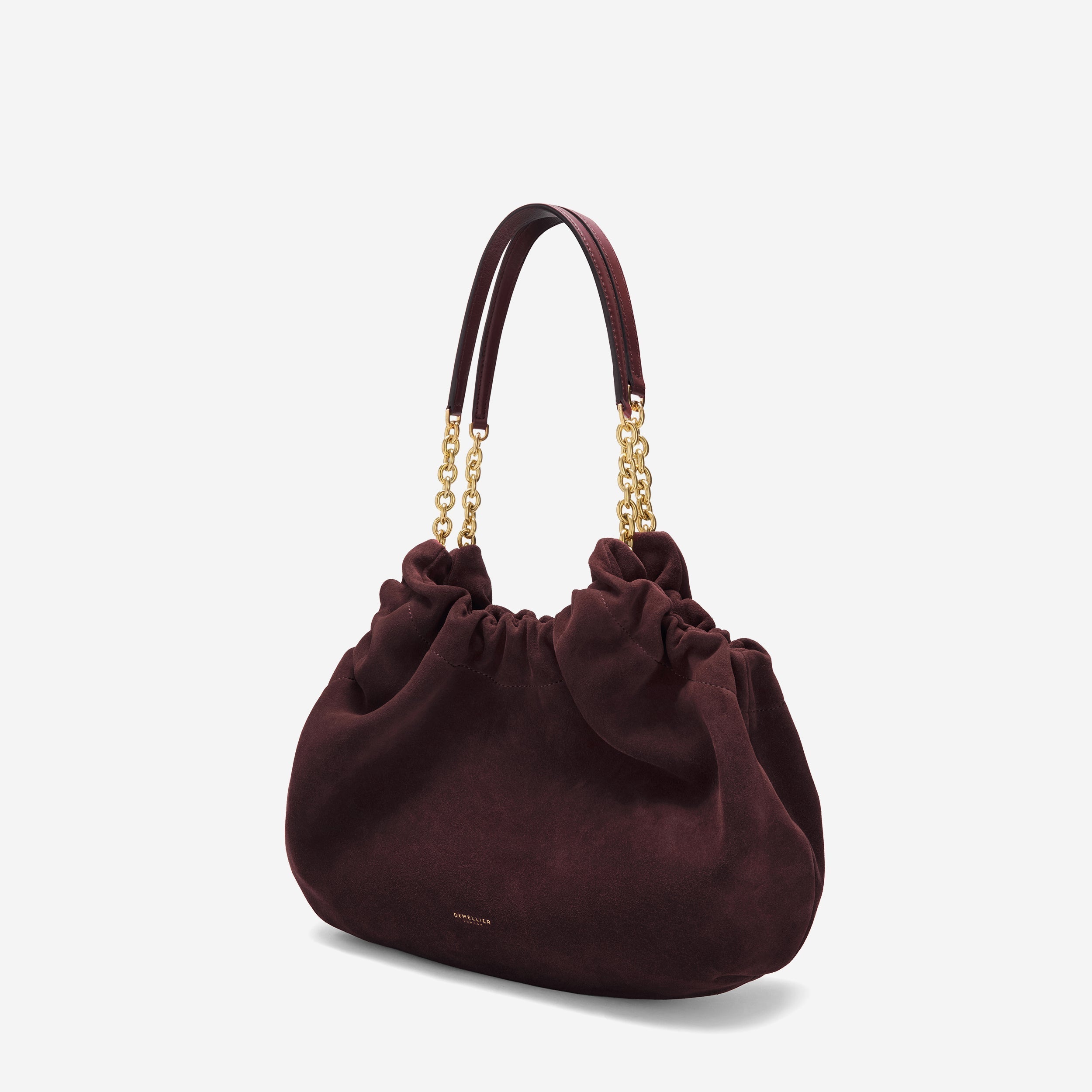 DeMellier The Midi Miami burgundy suede & burgundy smooth