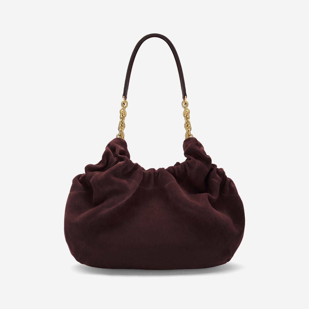 DeMellier The Midi Miami burgundy suede & burgundy smooth