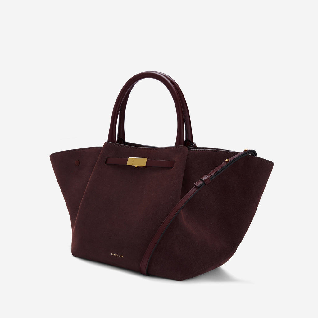 DeMellier The Midi New York burgundy suede & burgundy smooth