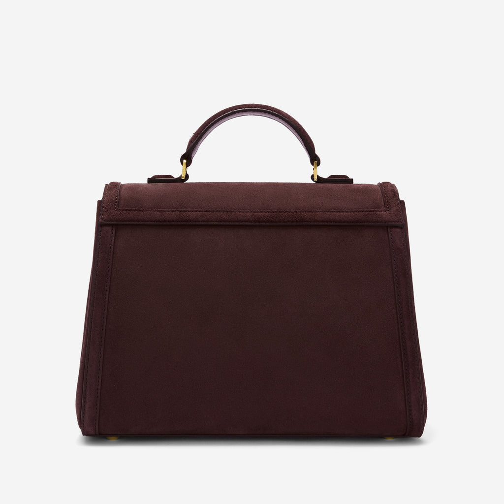 DeMellier The Midi Paris burgundy suede & burgundy smooth