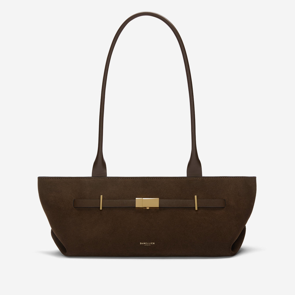 DeMellier The New York tan small grain ecru stitching